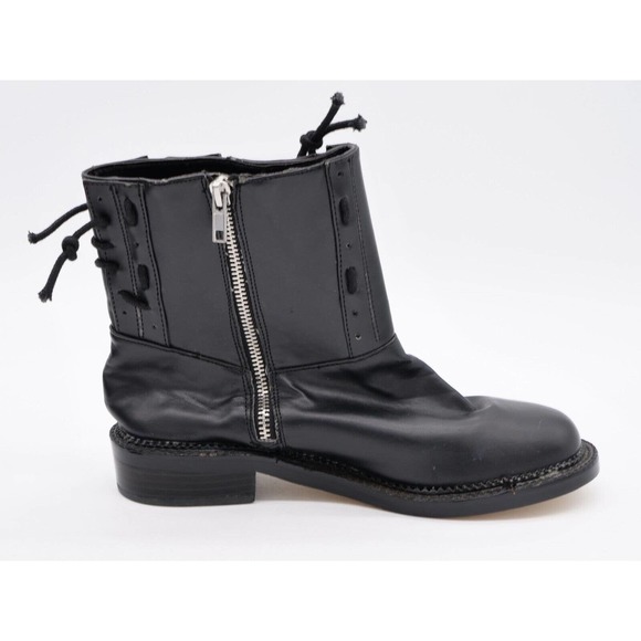 Shoe Cult by Nasty Gal Womens 7 Ankle Boots Black Faux Leather Side Zip Chelsea - Picture 3 of 11